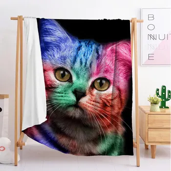 Pisane sanje mačka živali po Meri odeje Velike in majhne velikosti, vrgel odejo tapiserija, spalna odejo flanela odejo posteljnina