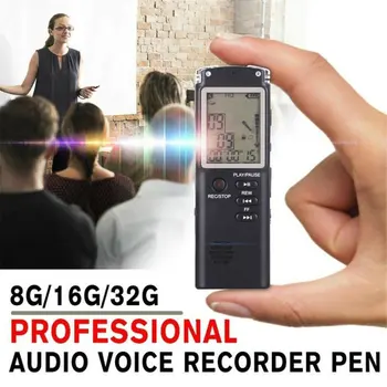 8/16/32GB Prenosni Digitalni Snemalnik Glasu Aktivira Mini Spy Digitalni Zvok Audio Snemalnik, Snemanje Dictaphone MP3 Predvajalnik