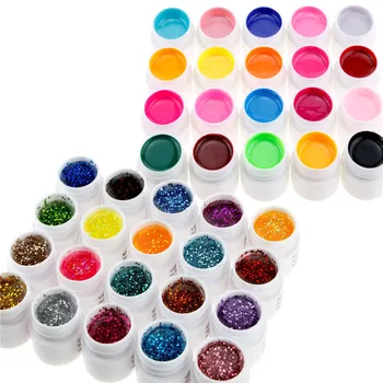 Nova 12 Lonci Mix Barve, Bleščice, UV Gel Builder Lepilo Za Nail Art Nasveti za Manikiranje Dekor