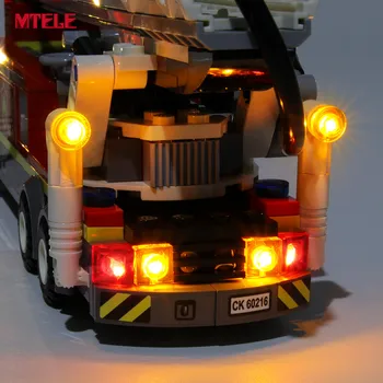 MTELE blagovne Znamke LED Light Up Kit Za MESTO Serije Centru Požarne Compatile Z 60216 (NE Vključuje Model)