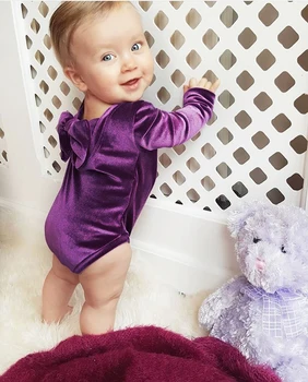 Nova BOŽIČ Novorojenčka Malčka Malčke Baby Dekleta Bowknot Obleka z Dolgimi Rokavi Jumpsuit Pleuche Oblačila Backless Obleke