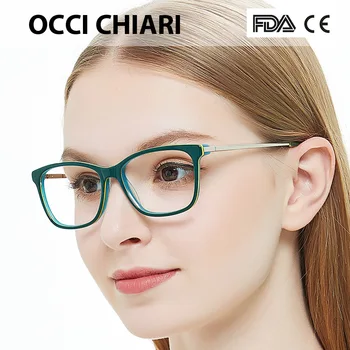 OCCI CHIARI Modra Svetloba Blokiranje Očal Okvir Ženske Trend Računalnik Očala Optični Jasno Leče, Očala na Recept Očala