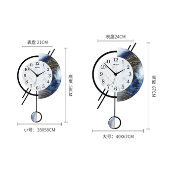 MEISD 2020 Kakovosti Stenska Ura Velike Nordijska Nihalo Watch Ustvarjalni Dom Dekor Nalepke Tiho Dnevna Soba Horloge Brezplačna Dostava