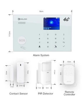 [4G Version] DIGOO GD-ZXG30 Tuya 4G&GSM 433MHz WIFI Smart Home Security Alarmni Sistem Zaščitni Lupini APP Opozorilo Nova
