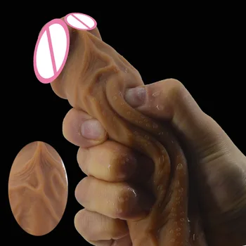 Velik Velik Penis Z Sesanju Pokal Sex Igrače Za Ženski Spol Masturbacija Koži Počuti Realističen Dildo Mehkega Materiala