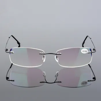 Gafas de lectura TR90 de titanio ultralivianas con memoria lectura greh montura par hombre y mujer, gafas par presbicia + 1,0 4