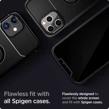 Spigen EZ FIT GLAS.tR SLIM Zaščitnik Zaslon za iPhone 12 Max Pro / 12 Pro / 12 / 12 Mini