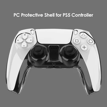 PS5 DualSense Kože Pregledna, Jasno PC Pokrov Ultra Slim Zaščitnik Primeru za PlayStation 5 Krmilnik Dodatki