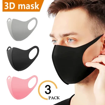 Ice Svila Bombaž Maske za enkratno uporabo Stroj Mascarilla Masko Športne Poletne Obraz, Usta Dustproof Anti-UV Maske Pokrov Črne Maske