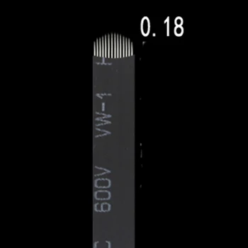 100 kozarcev Black Lamina Microblading Igle 0.18 mm U Obliko 18 zatiči Rezila 12 14 16 21 Pin Tatoo Igle Za Stalno Ličila Pero