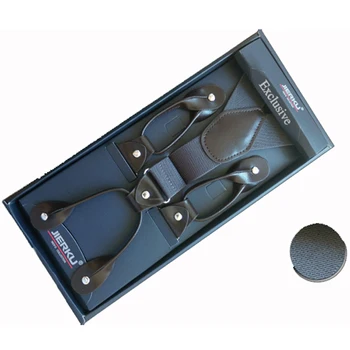 6 gumbi za naramnice moški/ženske oklepaji Nastavljive elastične naramnice bretelles Y-Nazaj ligas Tirantes 3.5*120 cm