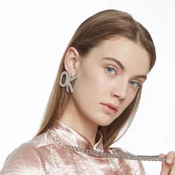 Pauli manfi Moda nevihte verige serije priljubljenih črke OK kovinski stud uhani za ženske, nakit, dodatki