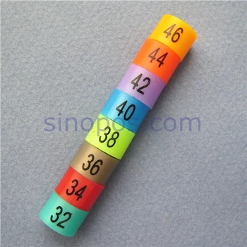 Plastičnih Označevalcev Velikosti set #3 za obešalniki, velikosti, barve razvrstan pre-natisnjen 32/34/36/38/40/42/44/46, Obešalnik Pribor snap-on