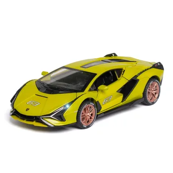 Za Brezplačno Nakupovanje V New 1/32 Lamborghinis Sian Zlitine Kovin Modela Avtomobila Diecasts&Igrača Vozila Avtomobili Izobraževalne Fant Igrače Za Otroke Darilo