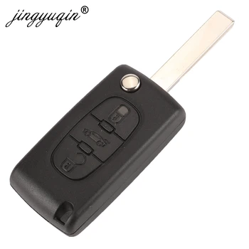 Jingyuqin 3 Gumb Avto Daljinski Ključ za CITROEN C1 C2 C3 C4 C5 Berlingo Picasso Nadzor Alarma (CE0536 523, VPRAŠATI/FSK, HU83 VA2)