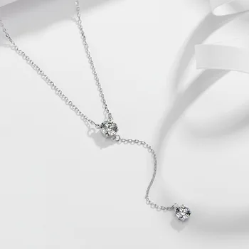 Nove luksuzne eno diamantno ogrlico, obesek, visoko občutek krog cut kubičnih cirkonij čar slog žensk holiday gift nakit
