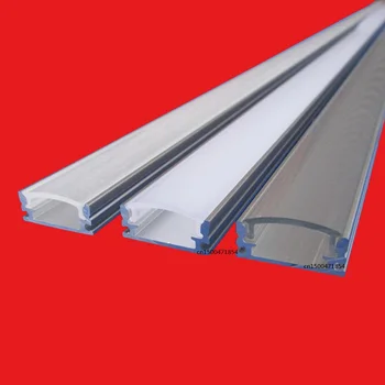 10-18pc 3.3 ft(1m)/pc, Led aluminij profil za 3528 5050 led trakovi,mlečno/clear cover za 12 mm pcb,trak svetlobe stanovanj led kanal