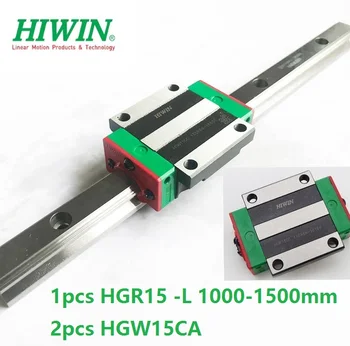 1pcs Original Hiwin linearni železniškega vodnik HGR15 velikosti 1000 mm 1100 mm 1200 mm 1300mm 1400mm 1500mm +2pcs HGH15CA Ali HGW15CA(HGW15CC) Bloki