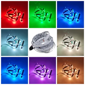 Luči LED Trakovi SMD5050 12v RGB Trak 10M 15M 20M, 30M 18LEDs/Meter z Belo Svetlobo, Glasbo Sinhronizirati LED Luči