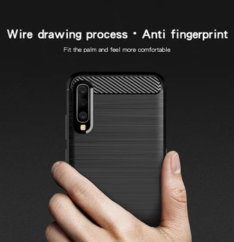MOFi Za Samsung Galaxy A50S Primeru Zajema Shockproof Ogljikovih Vlaken Mehko TPU Anti-Knock Primere, Za Galaxy A50S Capa Coque