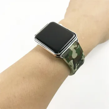 Nov Šport na Prostem Trak za Apple Watch Band 44 mm 40 mm 38 mm 42mm Prikrivanje Silikonsko Zapestnico za iWatch 6 5 4 3 2 MP Zapestje Pas