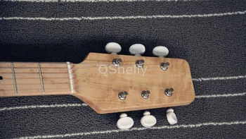 Vrhunska QShelly po meri krema kača glavo TL birdeye javor fingerboard niz z električno kitaro, glasbila trgovina