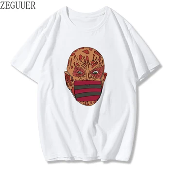 Majica Cool Freddy Krueger Grafični Natisniti Tee Men Smešno Stil Plus Velikost Bombaž Mehko Vrhovi T-Shirt Moški Oblačila