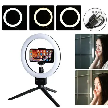 Nova LED Obroč Svetlobe Studio Fotografijo, Video Zatemniti Svetilka, Stojalo Stojalo Selfie Kamero Telefona