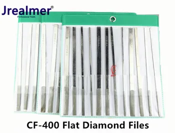 Jrealmer TAJVAN Diamond Ravno Roko DATOTEKE CF-400 CF-402 CF-404 CF-406 CF-408 12pcs/set Diamantno Prevleko Iglo Ravno File Set