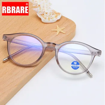 RBRARE 2021 Retro Krog Očal Okvir Računalnik Plastični Okvir Obravnavi Očala Ženske/Moški Anti-modra Svetloba Recept Očala