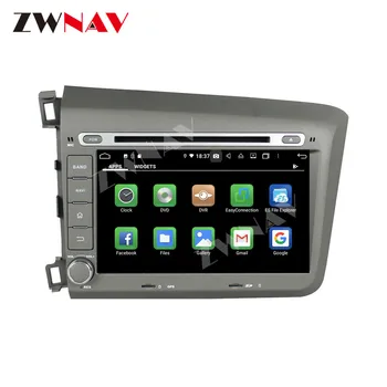 128GB Carplay Android 10.0 zaslon Avto DVD Predvajalnik za Honda Civic 2012 2013 GPS Navi Auto Radio Audio Stereo Vodja enote