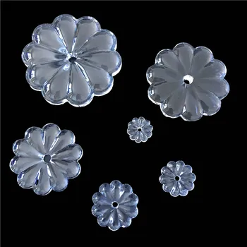 V vseh Velikostih Jasne Kristalno Rosettle Kroglice Chrysanthemum Obliko Stekla Lestenec Deli Za Zaveso DIY Dekoracijo