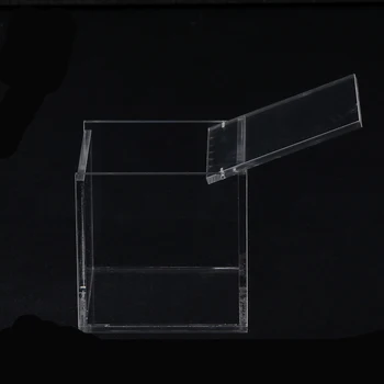 Top prodajne TransparentAcrylic Škatla za Shranjevanje Jasno Kvadratnih Večnamenski Zaslon Primeru Plastične Nakit Škatle za Shranjevanje