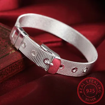LEKANI 925 Sterling Srebro 10 mm Watchband Zapestnica Za Ženske, Moškega, Poroka Udejstvovanje Stranka Fine Nakit