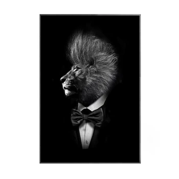 Nordijska Lions V Obleko Platno Umetnosti Plakatov In Fotografij Povzetek Živali Platna Slike Na Steni Umetniške Slike Dekoracijo Sten