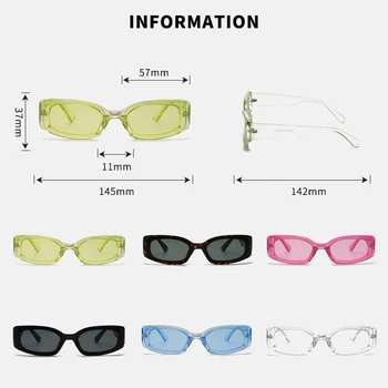 ZUEE Ženske Modni Retro sončna Očala blagovne Znamke Oblikovalec Retro sončna Očala Pravokotni sončna Očala Ženski UV400 Leče, Očala sončna Očala