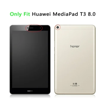 Mehko Silicij Primeru za Huawei MediaPad T3 8.0 KOB-L09 KOB-W09 Tablični Primeru Funda za Huawei Honor Igrajo Pad 2 Pokrov +FilmPen