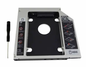 WZSM Novo 2nd HDD SSD Trdi Disk Caddy Adapter okvir za HP EliteBook 8560w 8570w 8760w 8770w Izmenljive Faceplate