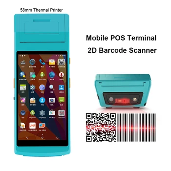 RUGLINE 5.5 palčni POS Terminala PDA Z Brezžično Bluetooth& Wifi Android Sistem s Toplotno Tiskalnik Vgrajen in črtne kode Skener