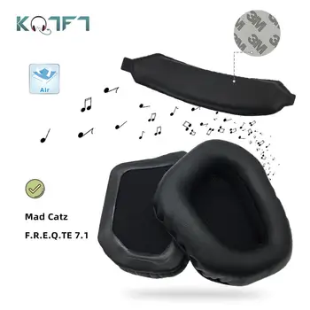 KQTFT Zamenjava EarPads Glavo za Mad Catz F. R. E. Q. TE 7.1 Slušalke Univerzalno Odbijača Earmuff Kritje Blazine Skodelice