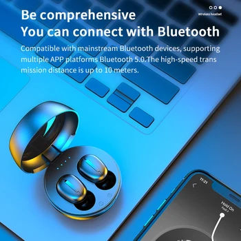 Dropshiping S8 Mini Brezžična Bluetooth 5.0 Nepremočljiva Stereo Sport Slušalke za iPhone