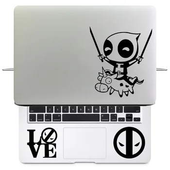 Deadpool s simbolom Samorog, Nalepke, Laptop za Macbook Nalepko Pro 16