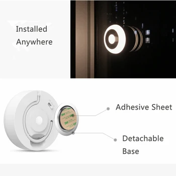 LED Nočna Lučka s PIR Senzor Gibanja Kavljem USB Polnilne za Wc, WC, Kuhinjo, Spalnico, Kabinet Knjiga Branje Tabela Namizna Svetilka