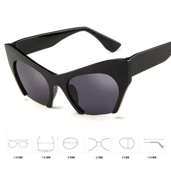 RBRARE Semi-Rimless Mačka Oči, sončna Očala Ženske/Moški 2021 Vintage sončna Očala Vožnje Nakupovanje sončna Očala Gothic Gafas De Sol Mujer