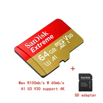 Sandisk micro sd EXTREME PLUS kartice microSD TF Kartice UHS-I kartica sd A2 32GB 64GB 128GB 256GB U3 V30 160MB / s Class10 flash pomnilniške kartice