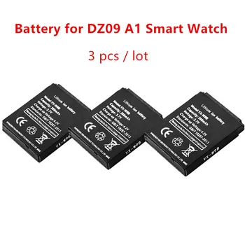 3pc/veliko 380mAh Nadomestna Baterija Za A1 DZ09 Pametno Gledati Akumulator, Batteria Za DZ09 A1 Smartwatches ionskih Baterij za polnjenje