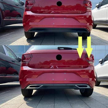 3Pcs Zadnji Odbijač Difuzor Lip Spojler Zraka, izpuh Izpušni naslovnica Stripa Trim Za Volkswagen za VW Polo MK6 Polo Plus 2018 2019 20+