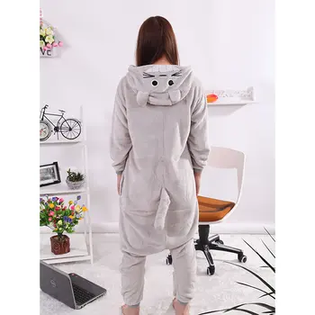 Totoro Onesies Unisex Sleepsuit Odraslih Pižamo Cosplay Kostume Sleepwear Otrok Jumpsuit Noč Čarovnic, Božič Stranka Oblačila