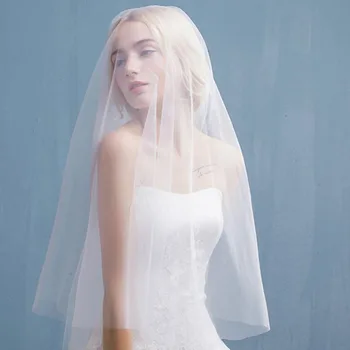 2020 Nov Prihod Na Prodajo Očarljivo Bel Til Poročne Poroko Veils Eno Plast Nevesta Veils Poceni Poroko Opremo