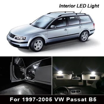 17pcs LED lučka za Notranje zadeve Dome Zemljevid Luči Komplet Za 1997-2005 Volkswagen VW Passat B5 Salon Različico tablice žarnica